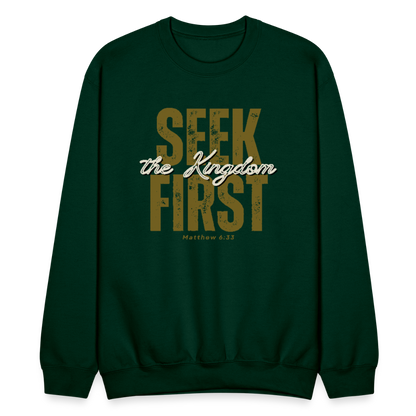 Seek First the Kingdom of God Inspiring Bible Scripture - forest green