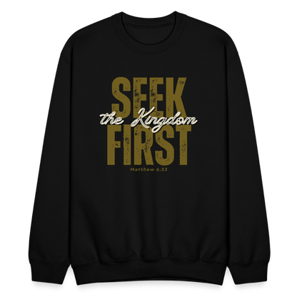 Seek First the Kingdom of God Inspiring Bible Scripture - black
