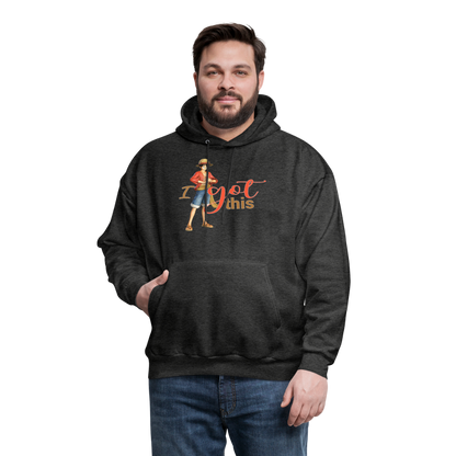 One Piece Anime Designed with Motivational and Inspirational "I Got This" Hoodie - charcoal grey
