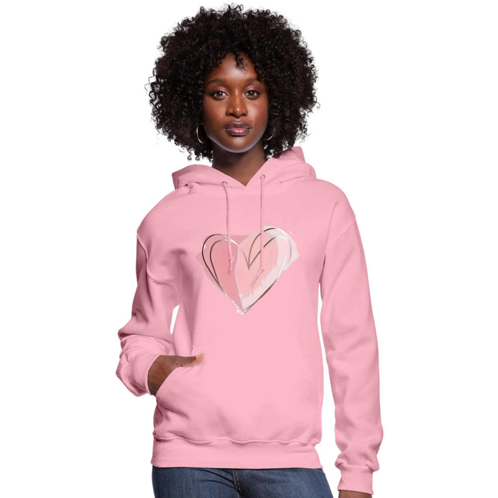 Pretty Pink Heart Shaped Women's Hoodie - classic pink