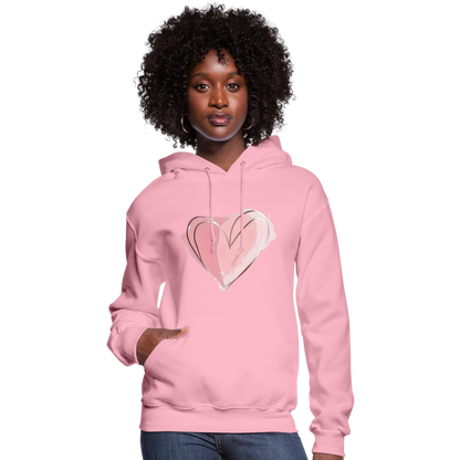 Pretty Pink Heart Shaped Women's Hoodie - classic pink