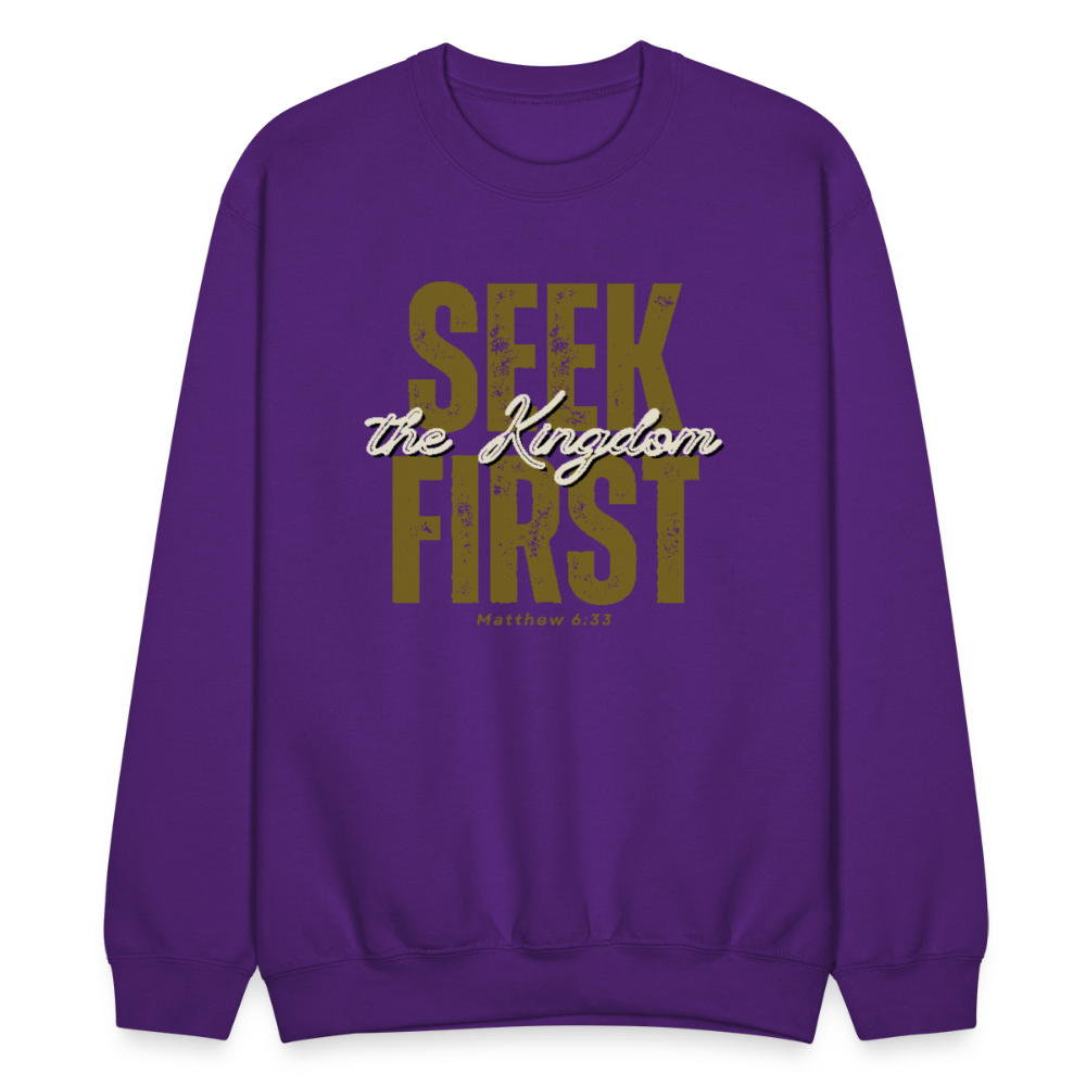 Seek First the Kingdom of God Inspiring Bible Scripture - purple