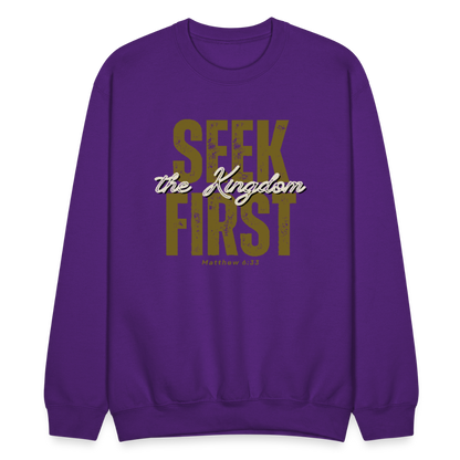 Seek First the Kingdom of God Inspiring Bible Scripture - purple