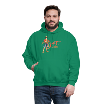 One Piece Anime Designed with Motivational and Inspirational "I Got This" Hoodie - kelly green