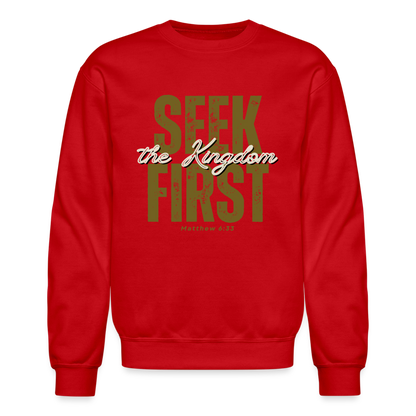 Seek First the Kingdom of God Inspiring Bible Scripture - red