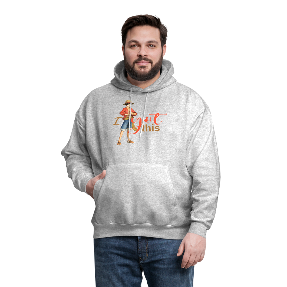 One Piece Anime Designed with Motivational and Inspirational "I Got This" Hoodie - heather gray