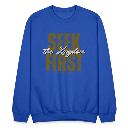 Seek First the Kingdom of God Inspiring Bible Scripture - royal blue