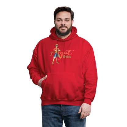 One Piece Anime Designed with Motivational and Inspirational "I Got This" Hoodie - red