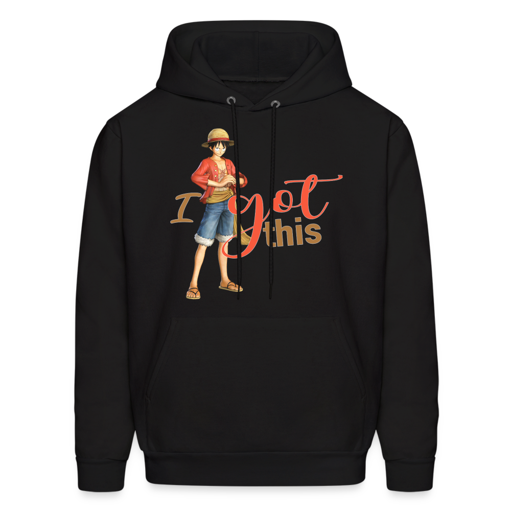 One Piece Anime Designed with Motivational and Inspirational "I Got This" Hoodie - black