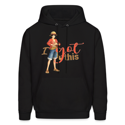 One Piece Anime Designed with Motivational and Inspirational "I Got This" Hoodie - black