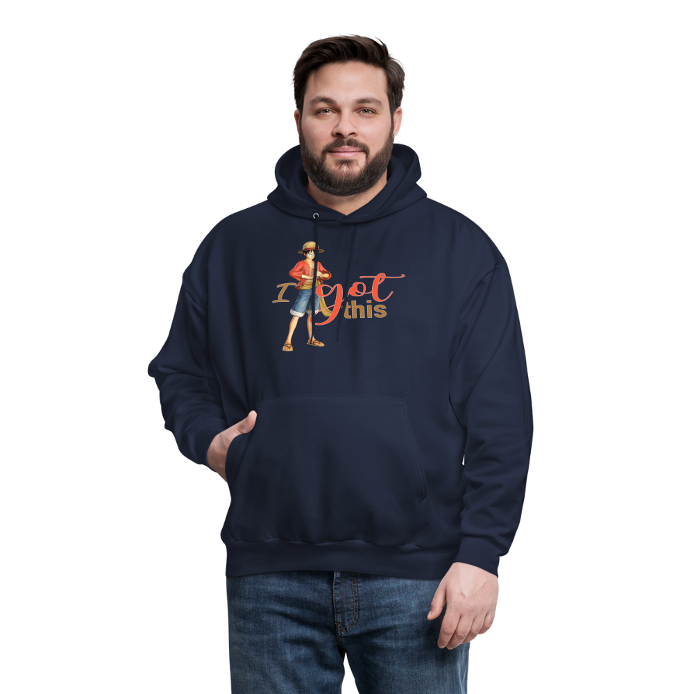 One Piece Anime Designed with Motivational and Inspirational "I Got This" Hoodie - navy