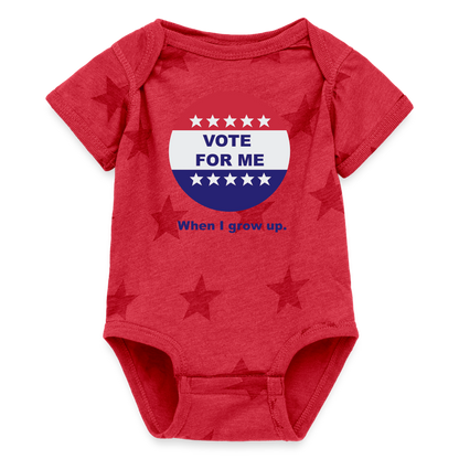 Adorable Baby 5 Star Vote For Me When I Grow Up One-Piece - red star