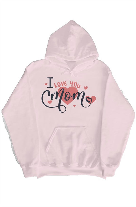 I Love You Mom - Pullover Hoodie, color Pink