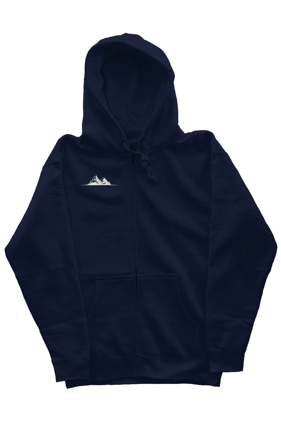 Faith Can Move Mountain Zip Hoodie - Navy Blue