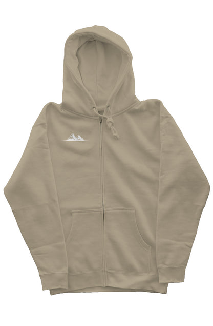 Faith Can Move Mountain Zip Hoodie - Beige