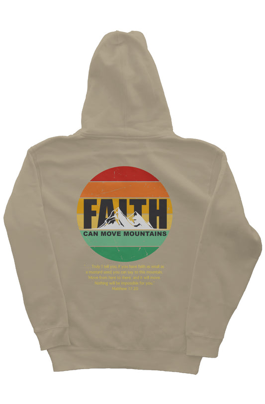 Faith Can Move Mountain Zip Hoodie - Beige