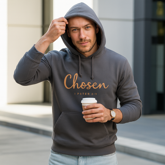 Chosen Hoodie Classic Pullover for Men and Women, color Charcoal