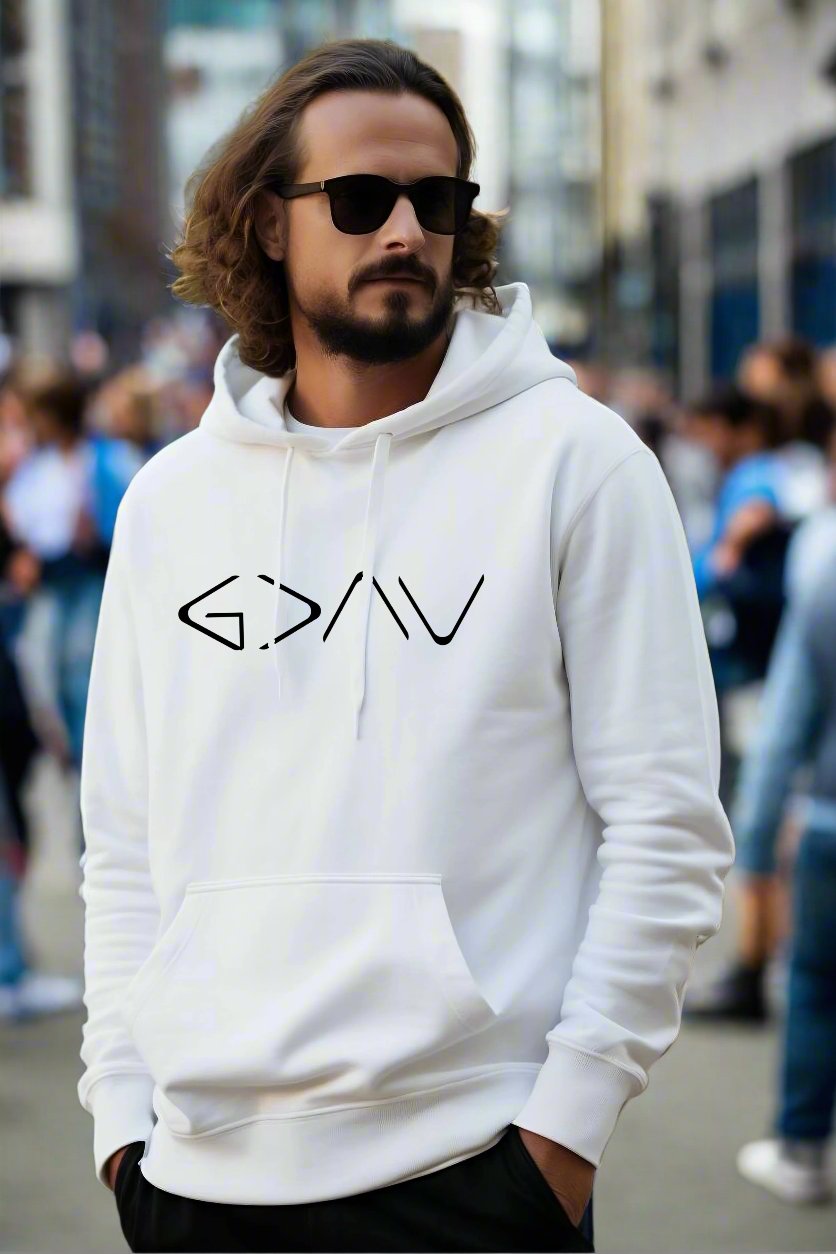 God is Greater Than The Highs and Lows Hoodie White