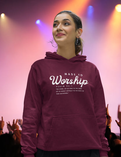 Made to Worship Bible Scripture Psalm 98:1 Men's & Women's Hoodie