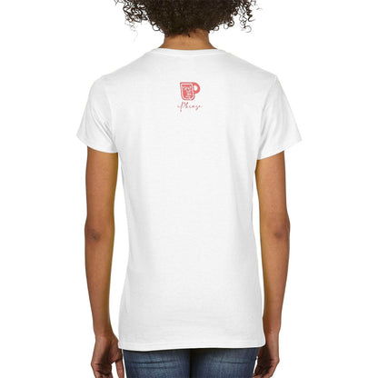 Trust in the Lord Heart Diamond Shape Ladies V-Neck T-Shirts
