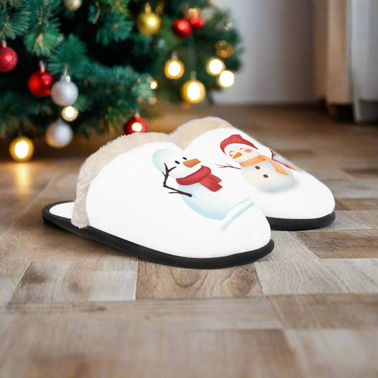 Funny Snowman Home Slippers for home in a Winter season