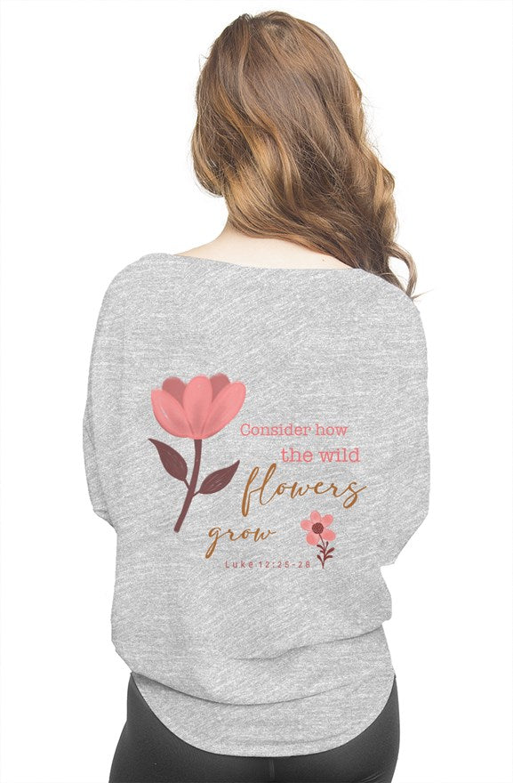 Bible Verse - Flowy Draped Tee