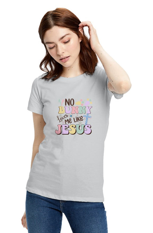 No Bunny Loves Like Jesus Ladies Crewneck T-Shirt