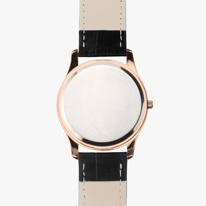 Watch God Is Good All The Time Leather Strap Classic Quartz Watch (Rose Gold)