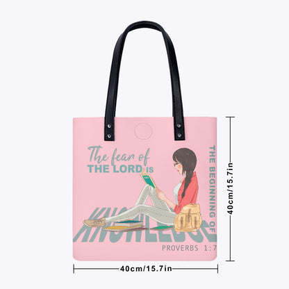 The Fear of the Lord - Women Leather Tote Bags