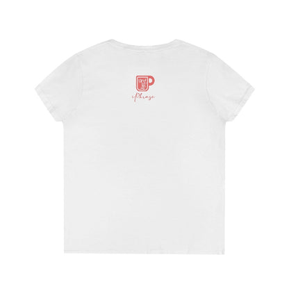 Trust in the Lord Heart Diamond Shape Ladies V-Neck T-Shirts