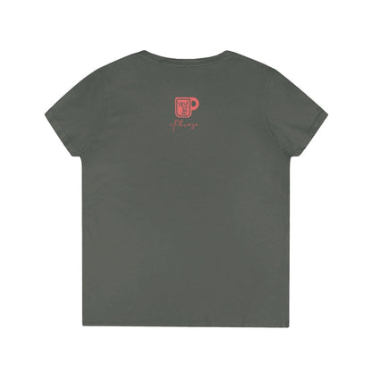 Trust in the Lord Heart Diamond Shape Ladies V-Neck T-Shirts
