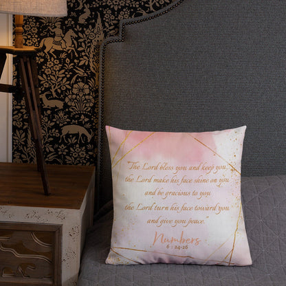 Blessed powerful word Premium Throw Pillow