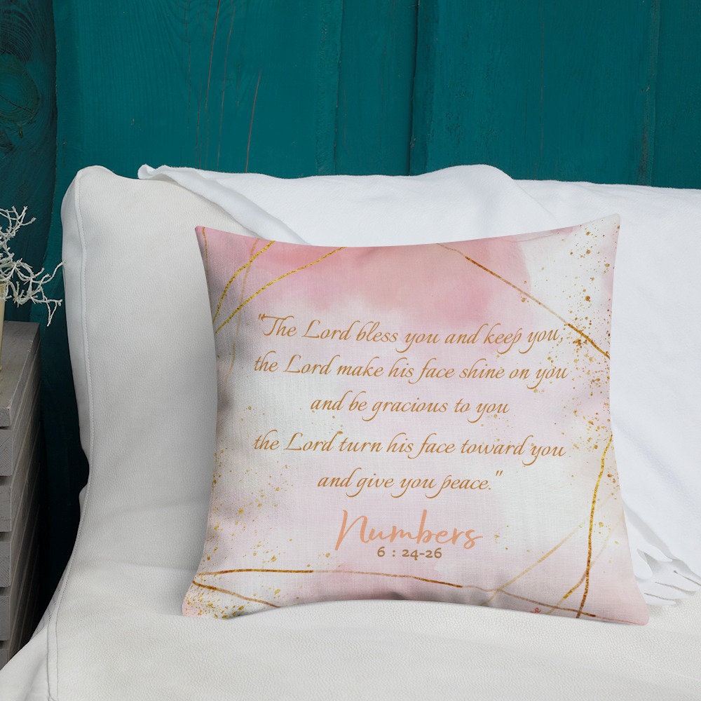 Blessed powerful word Premium Throw Pillow