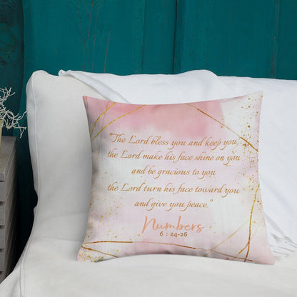 Blessed powerful word Premium Throw Pillow