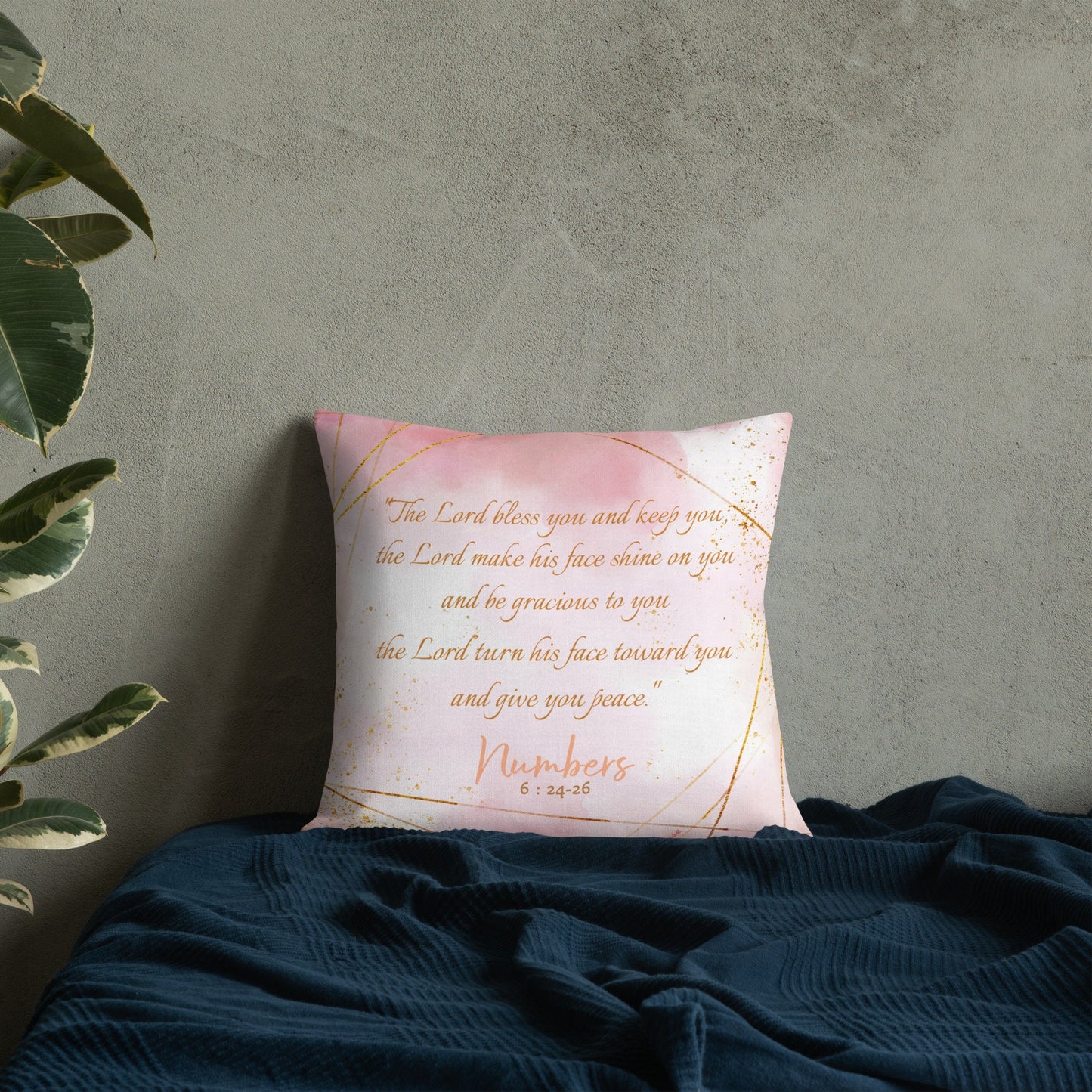 Blessed powerful word Premium Throw Pillow
