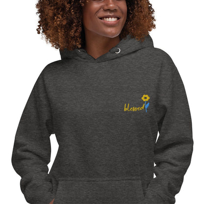 Embroidery Floral Blessed Hoodie