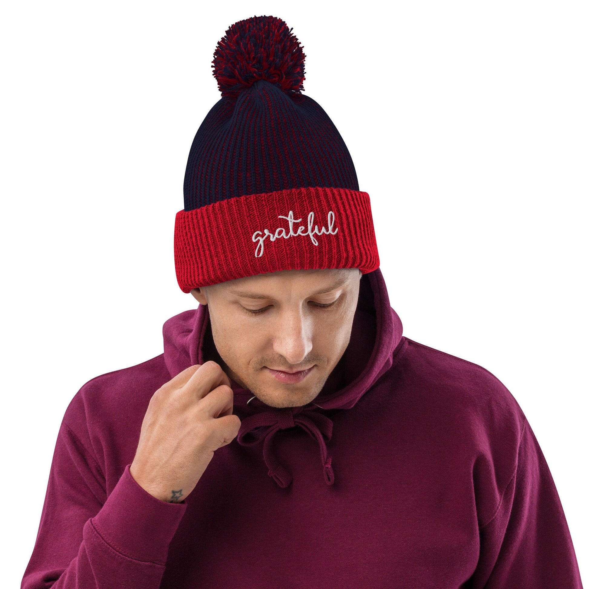 Grateful Pom-Pom Beanie