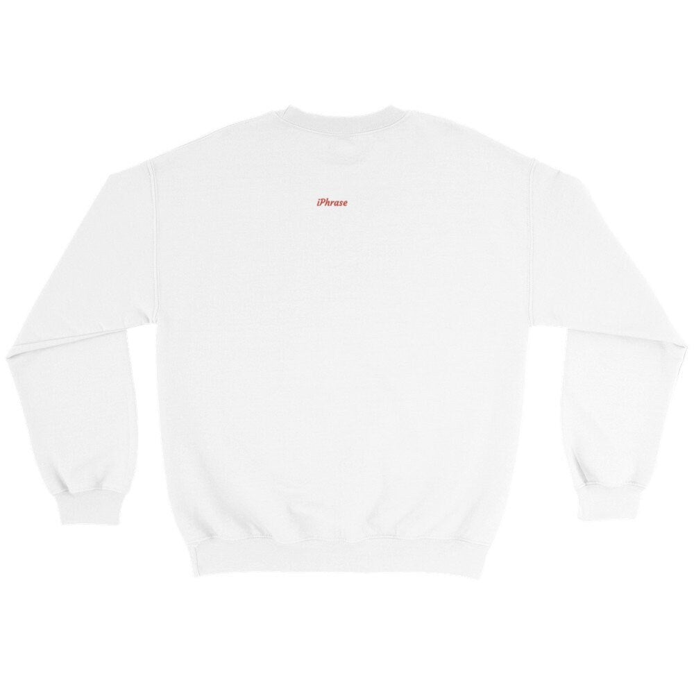 LOVE Crewneck Sweatshirt, White and Grey