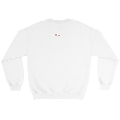 LOVE Crewneck Sweatshirt, White and Grey