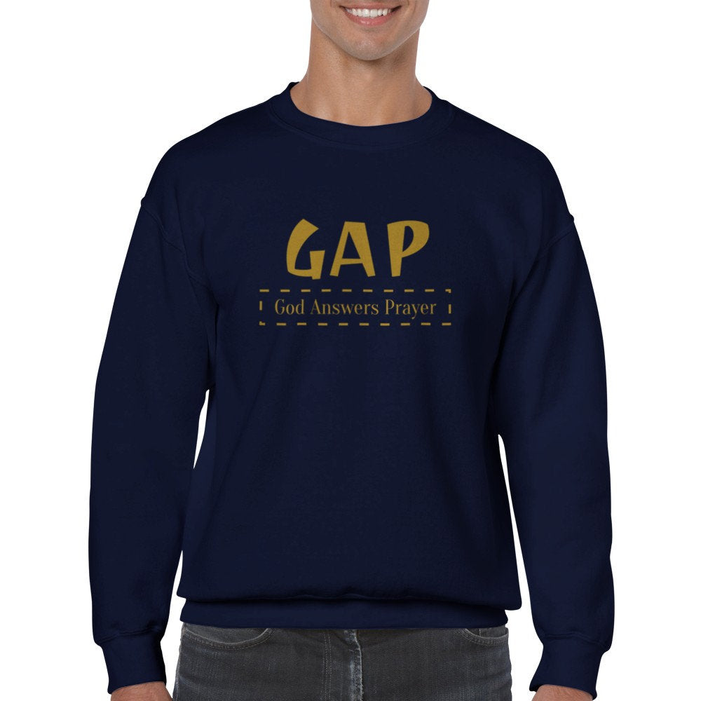 Sweater GAP God Answers Prayer Classic Crewneck Sweatshirt for Men and Women