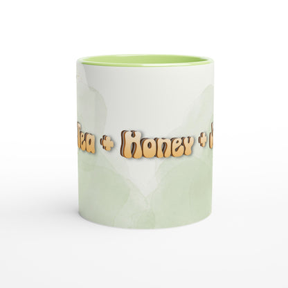 Tea with Honey and Jesus, 11oz Mug with Color Inside