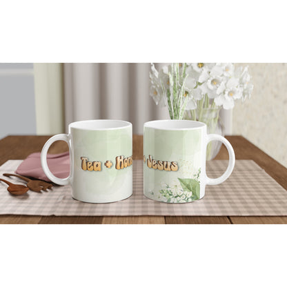 Tea with Honey and Jesus, 11 Oz Mug