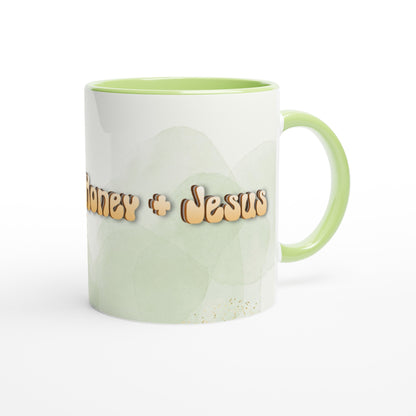 Tea with Honey and Jesus, 11oz Mug with Color Inside