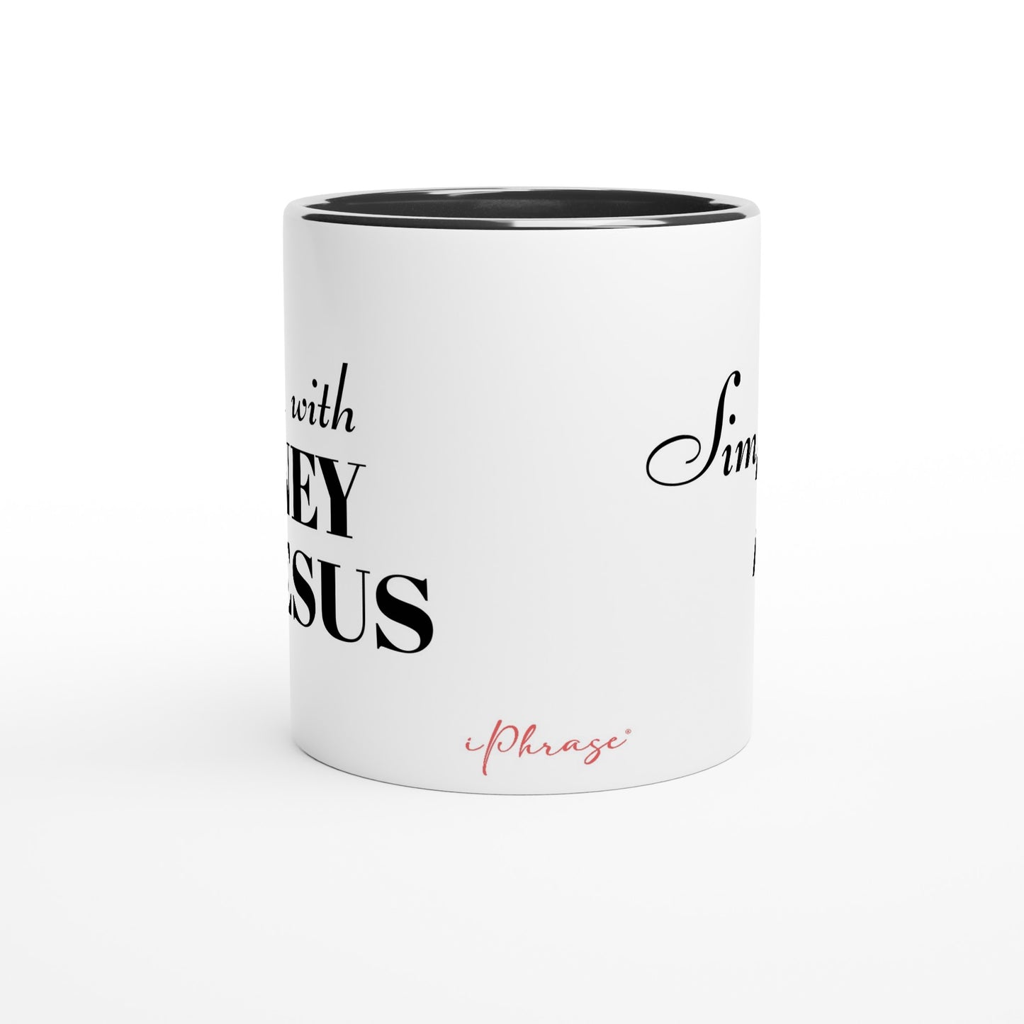 Fancy Duotone "Tea with Honey and Jesus" Ceramic Mug, 11oz for Men and Women