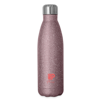 He Refreshes My Soul - Insulated Water Bottle - pink glitter
