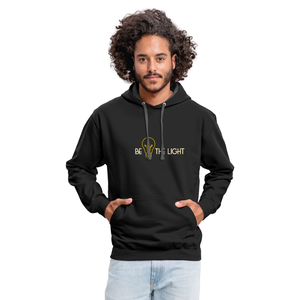 Be The Light - Matthew Bible Verse - Contrast Hoodie - black/asphalt