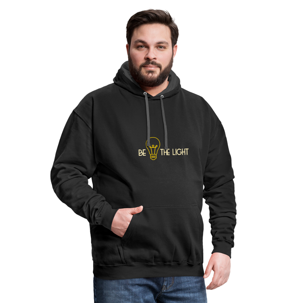 Be The Light - Matthew Bible Verse - Contrast Hoodie - black/asphalt