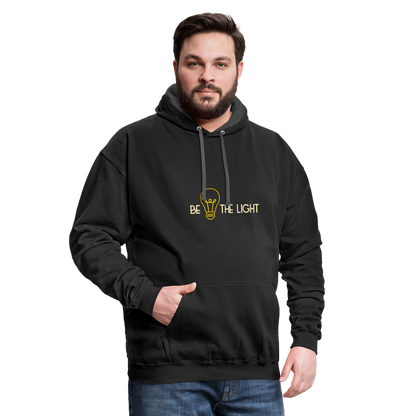Be The Light - Matthew Bible Verse - Contrast Hoodie - black/asphalt