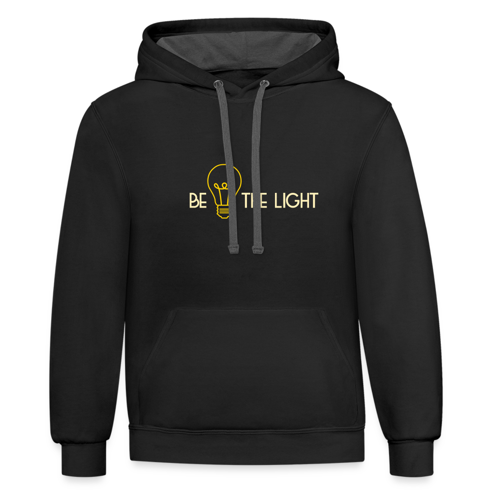 Be The Light - Matthew Bible Verse - Contrast Hoodie - black/asphalt