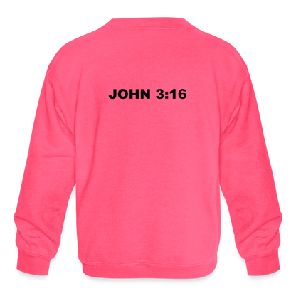 Kids' Crewneck Sweatshirt - neon pink